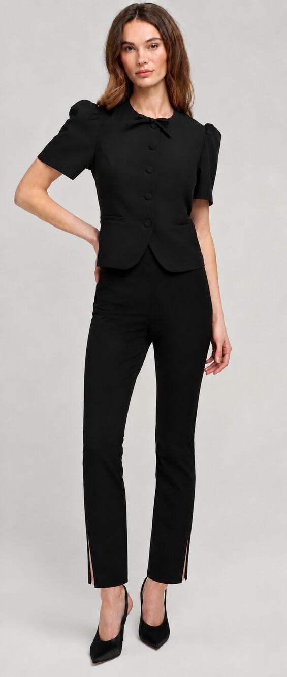 Favorite Daughter The Suits You Flat Front Straight Leg Legging Black Size 2